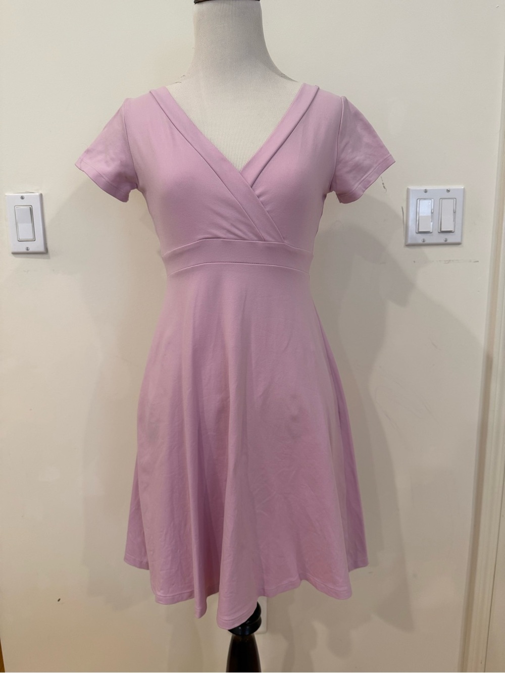 Betsey Johnson VTG Y2K Lilac V-Neck Fit & Flare Dress